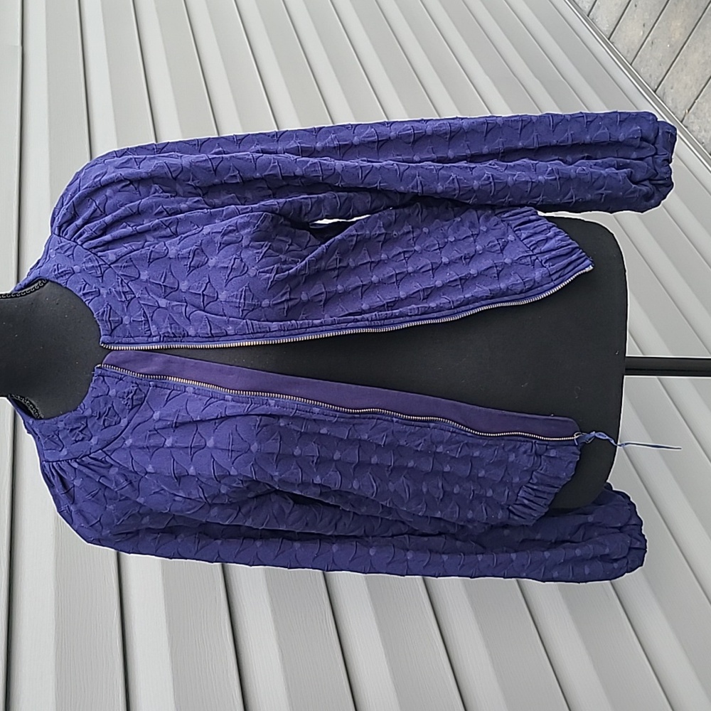 Anthropologie Amadi Navy Blue Bomber Jacket